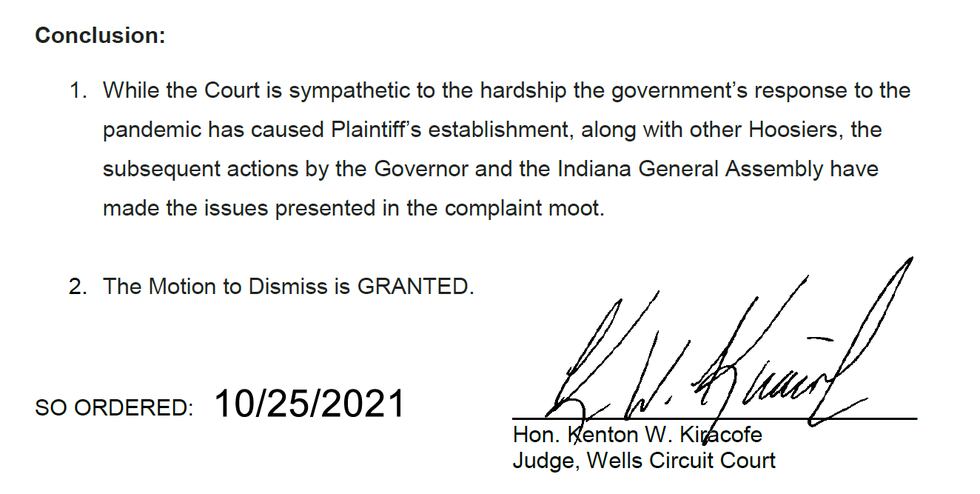 A lawsuit targeting Gov. Eric Holcomb, the State of Indiana and the Wells County Health...