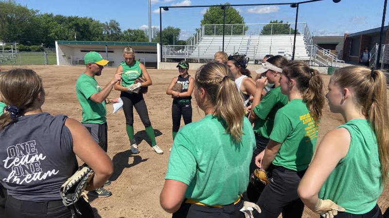 Eastside softball at Tuesday's practice ahead of the club's big Class 2A state title game.