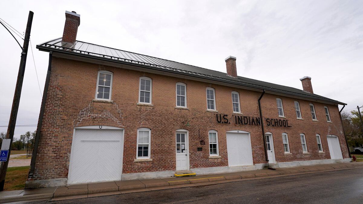 The museum building at the former Genoa Indian Industrial School is seen, Thursday, Oct. 27,...