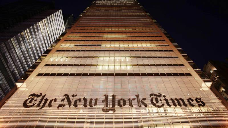 The New York Times building is shown on Oct. 21, 2009, in New York. The New York Times is...