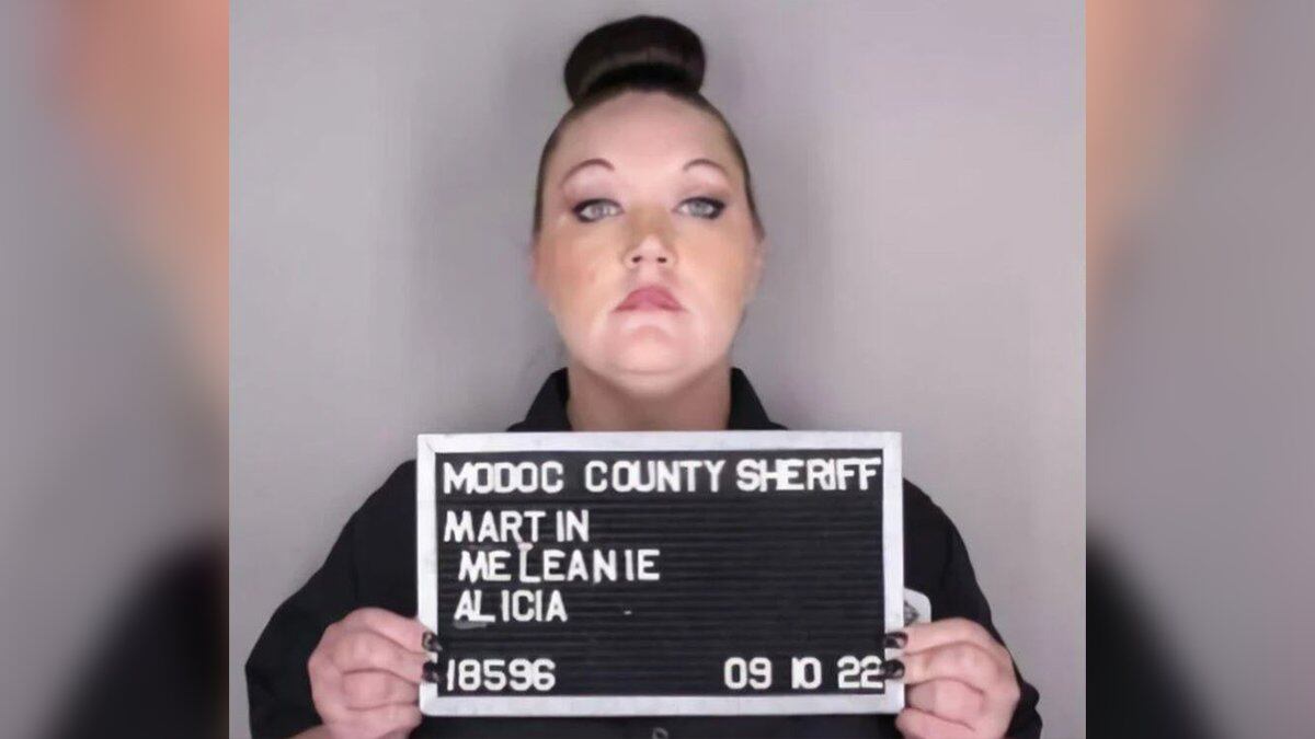 Melanie Alicia Martin, 34, with the Modoc County Sheriff’s Office was arrested Saturday.