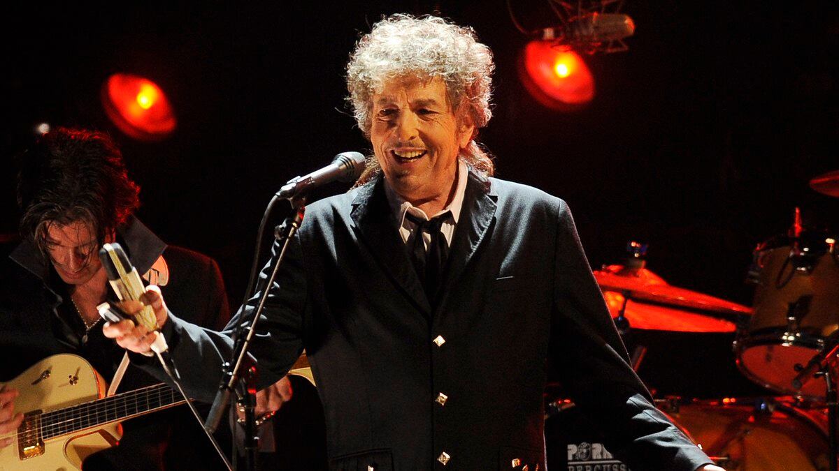 FILE - In this Jan. 12, 2012 file photo, Bob Dylan performs in Los Angeles.