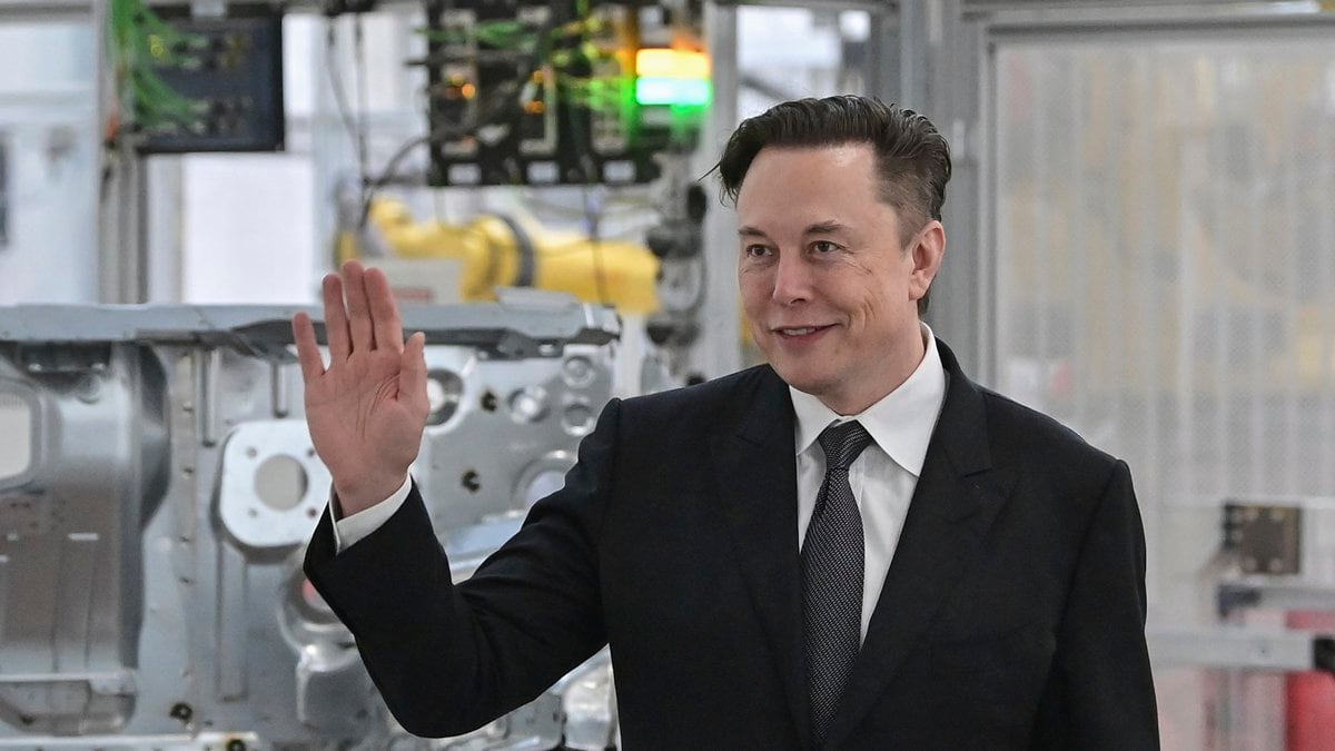 Tesla CEO Elon Musk attends the opening of the Tesla factory Berlin Brandenburg in Gruenheide,...