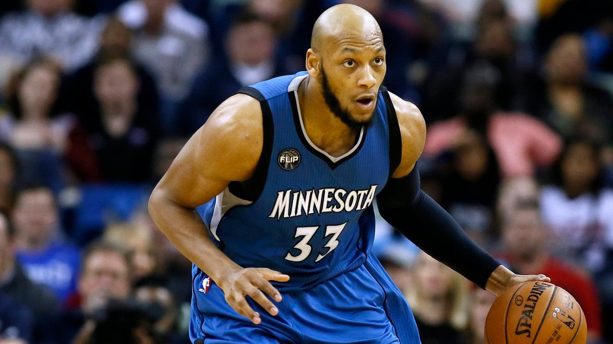 FILE - Minnesota Timberwolves forward Adreian Payne drives with the ball during the second half...