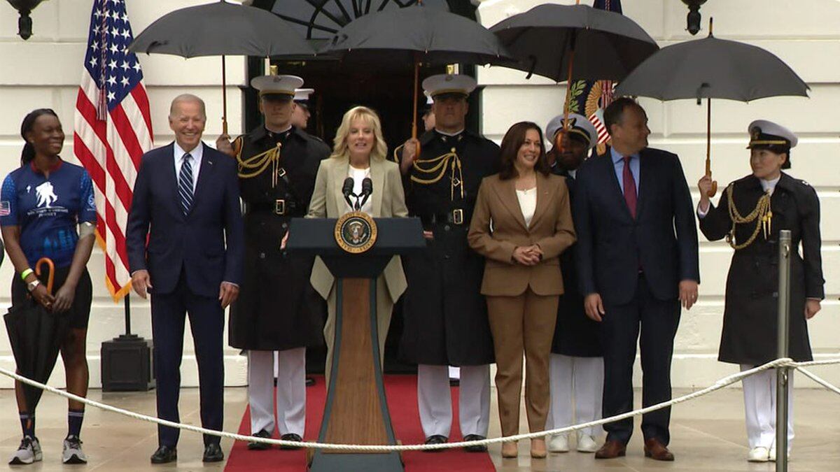 President Joe Biden, first lady Jill Biden, Vice President Kamala Harris and second gentleman...