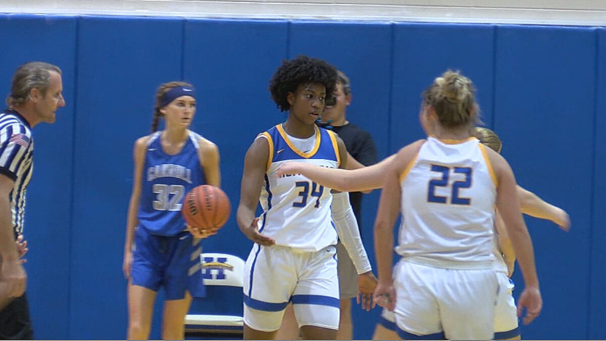 Ayanna Patterson leads Homestead to a victory over rival Carroll with 26 points and 16 rebounds.