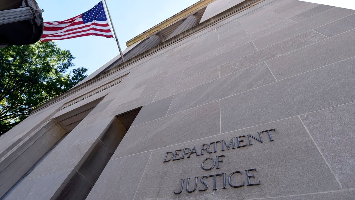 FILE - A view of the Justice Department in Washington, Thursday, Aug. 27, 2015.