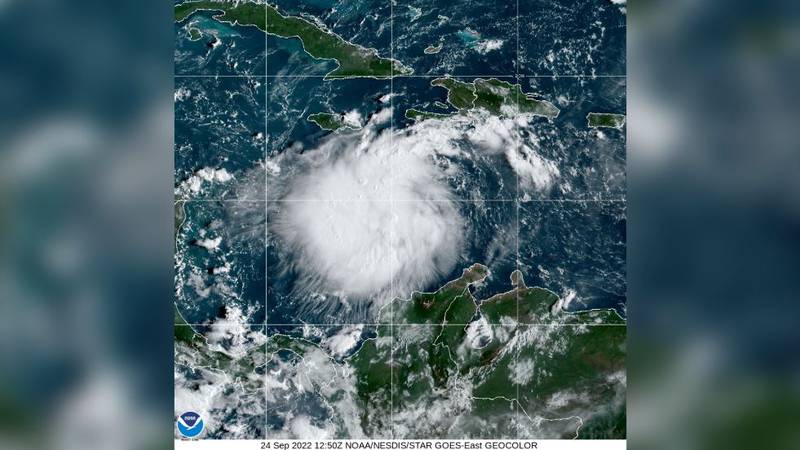 The National Hurricane Center said Ian was expected to strengthen before moving over western...