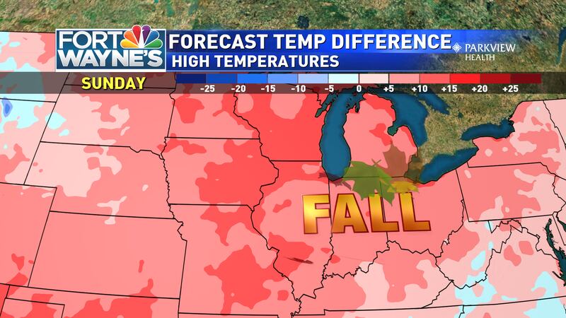 Fall-like temperatures returning