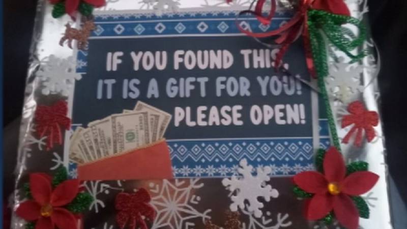 Gifts were left across Colorado Springs on 11/23/21 by someone who goe by the name "Ugly...